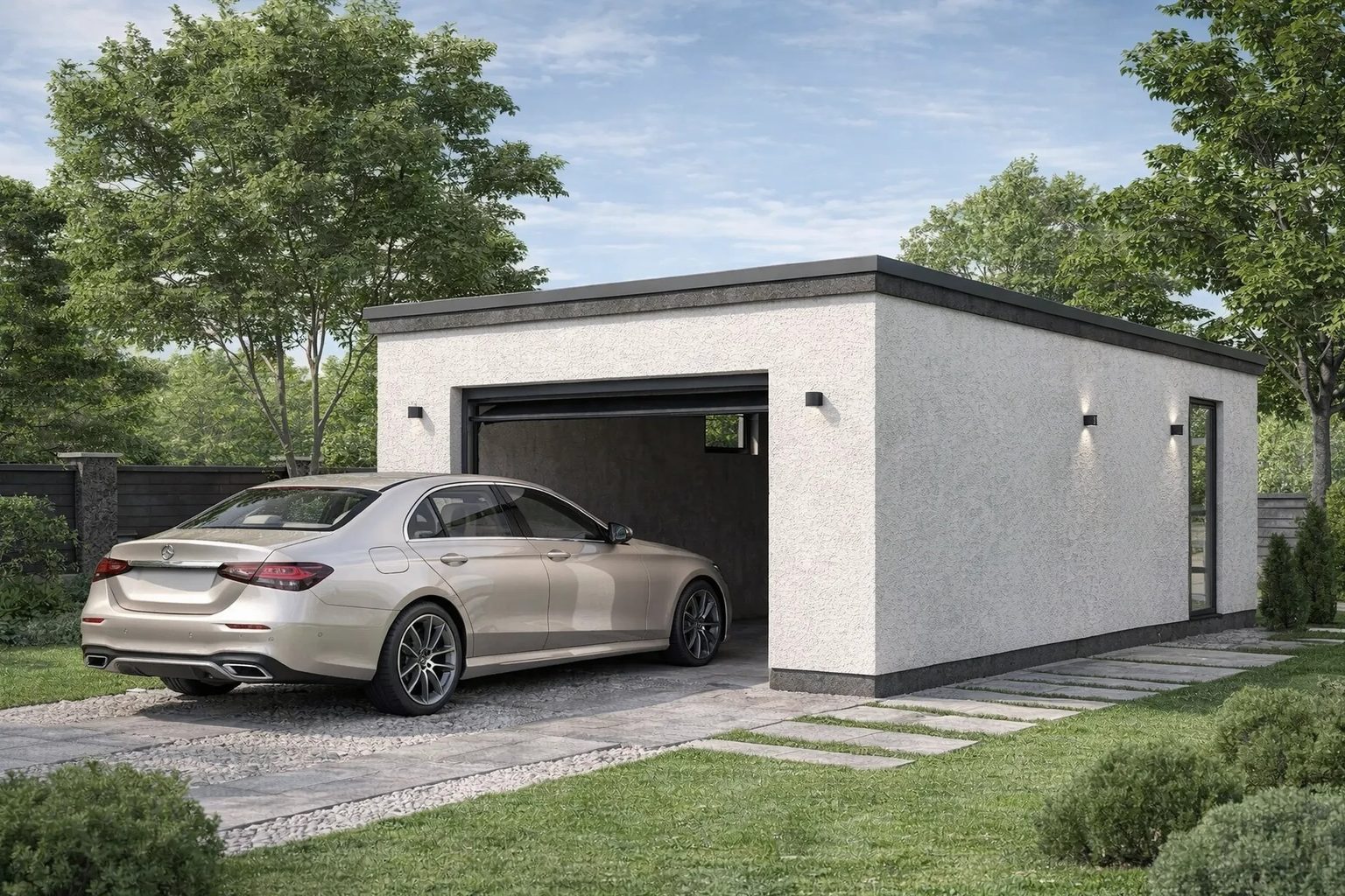 Кирпичный гараж «Хай-тек 4×8» под ключ