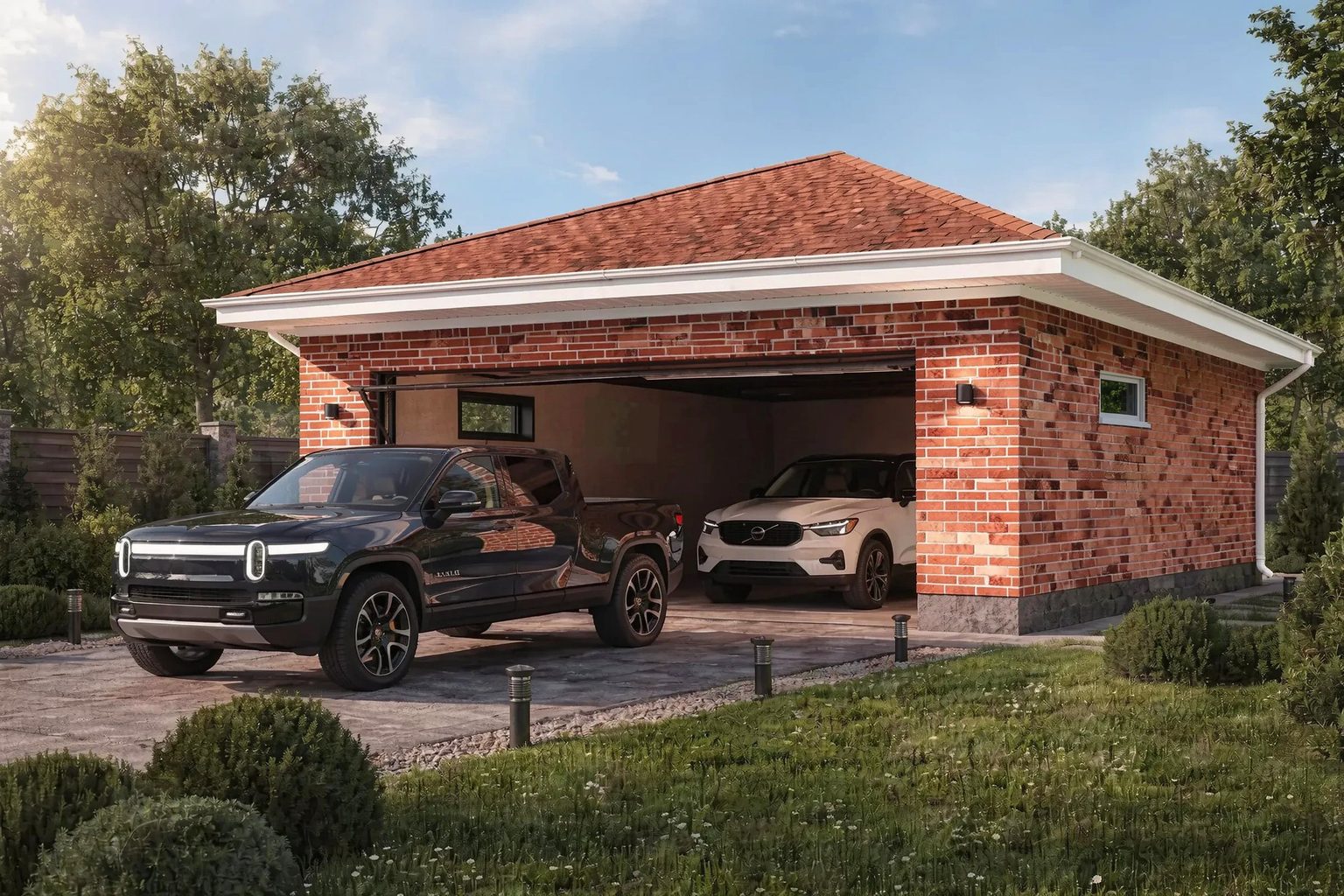 Кирпичный гараж «Тоскана 6×8» под ключ